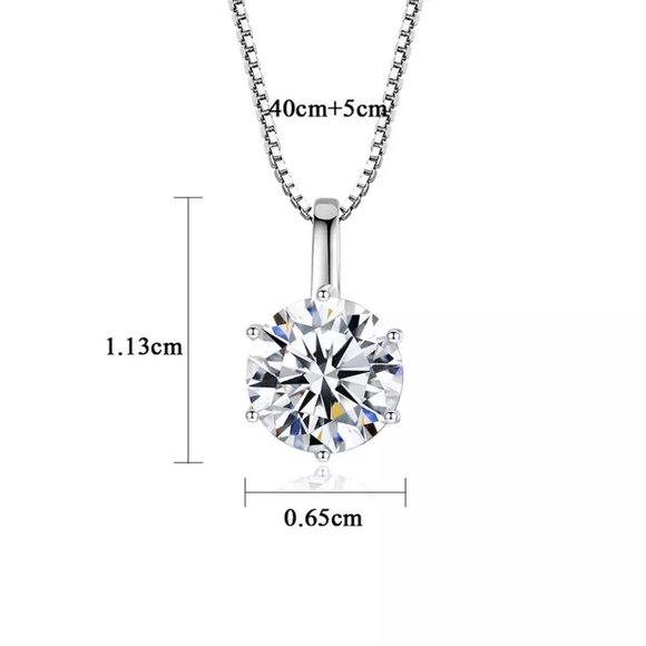 Certified 1ct. t.w. Diamond Round Necklace 18k White Gold over Italy Silver - Picture 5 of 15
